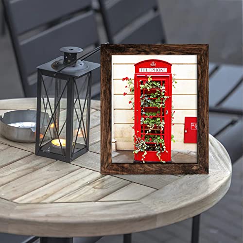 SESEAT 8x10 Picture Frame Rustic Brown, Display Pictures for Wall and Tabletop, 1 Pack - Image 5