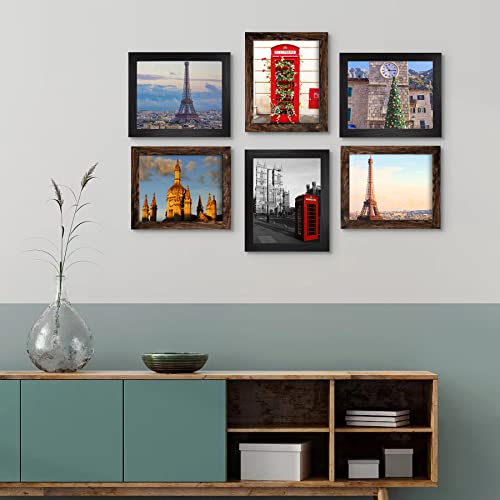 SESEAT 8x10 Picture Frame Rustic Brown, Display Pictures for Wall and Tabletop, 1 Pack - Image 4