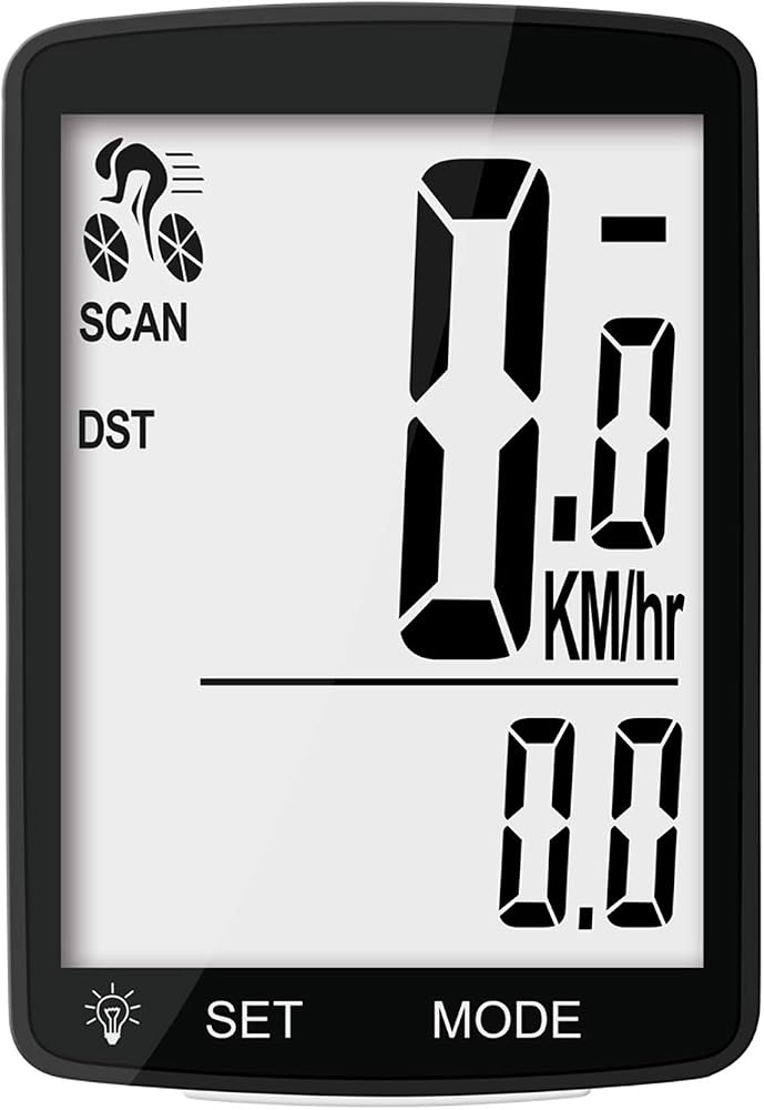 Nellvita Wireless Bike Computer, 20 Multi-Functions, Real Waterproof Bicycle Speedometer, Cycling Odometer with 3'' Large LCD Display(Simple to Read), Easy to Use - Image 1