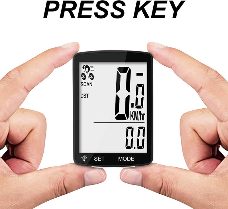 Nellvita Wireless Bike Computer, 20 Multi-Functions, Real Waterproof Bicycle Speedometer, Cycling Odometer with 3'' Large LCD Display(Simple to Read), Easy to Use - Image 4