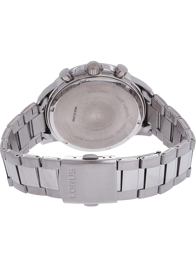 لوراس Rm343Ex9 ساعة رياضية كوارتز مقاومة للماء حتى عمق 100 متر كرونوغراف من الفولاذ المقاوم للصدأ باللون الفضي مع ميناء أسود - Image 2