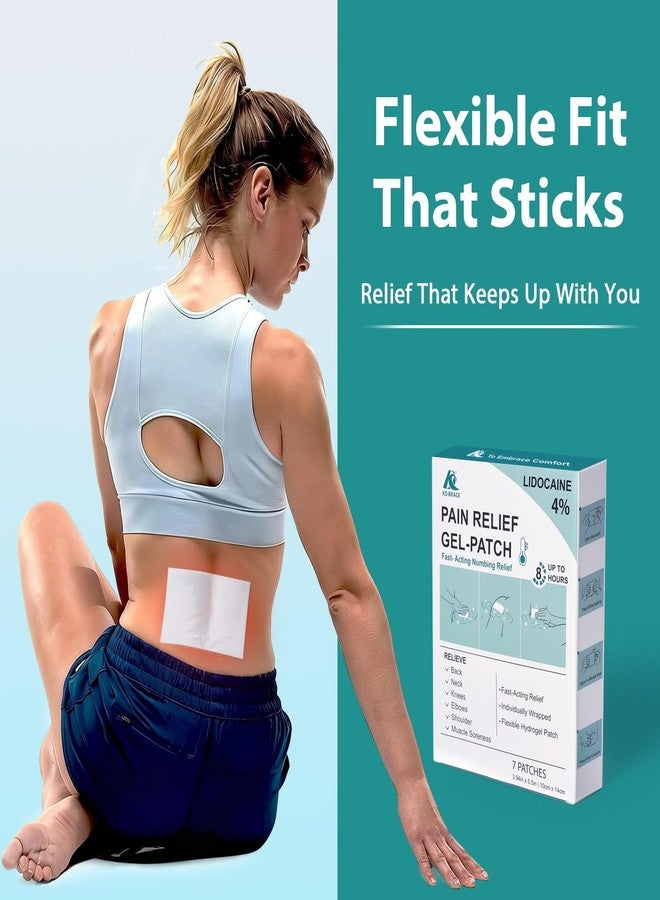 KD 4% Lidocaine Pain Relief Patches for Back, Neck, Shoulder & Knee, 7 Ct - Image 3