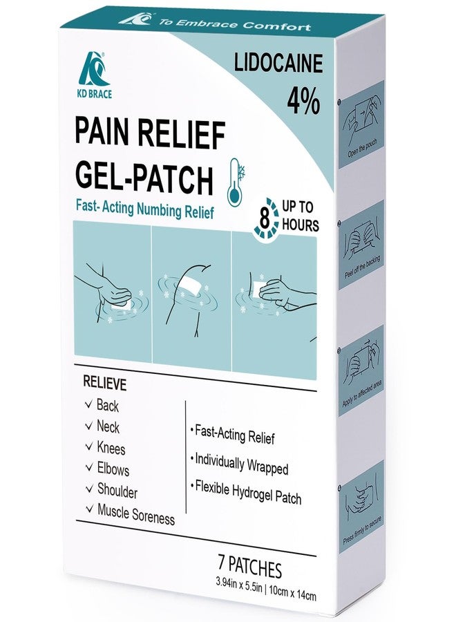 KD 4% Lidocaine Pain Relief Patches for Back, Neck, Shoulder & Knee, 7 Ct - Image 1