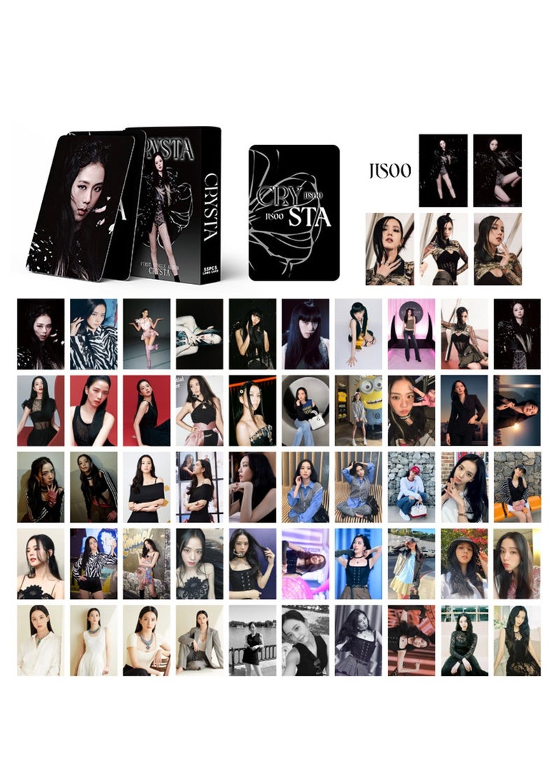 xozgdovg Integrate small card KPOP Korean Wave photo card 55 boxed DIY collection IVE support JISOO black card 