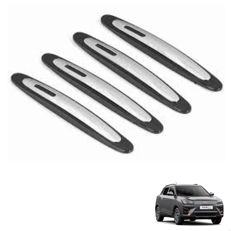 Autokaar Dual Tone (Black Chrome) Car Door Edge Guard Scratch Protector Sleek Design3R Universal for Mahindra Thar/Scorpio/XUV 700/XUV 300/XUV 400/Bolero/Marazzo/XUV 500 - Image 1