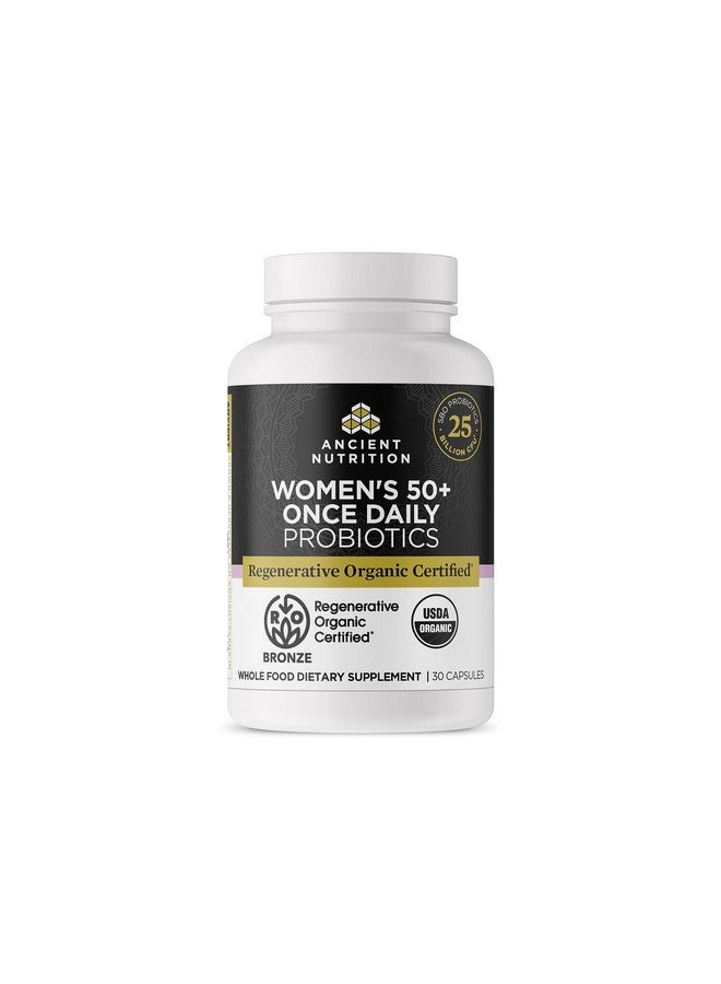 آينشنت نيوترشن Ancient Nutrition Regenerative Organic Certified Probiotics for Women 50+, Probiotics Women's 50+ Once Daily, Healthy digestion and immunosupport, 25 Billion CFUs* Per Cereal, 30 Count - Image 1