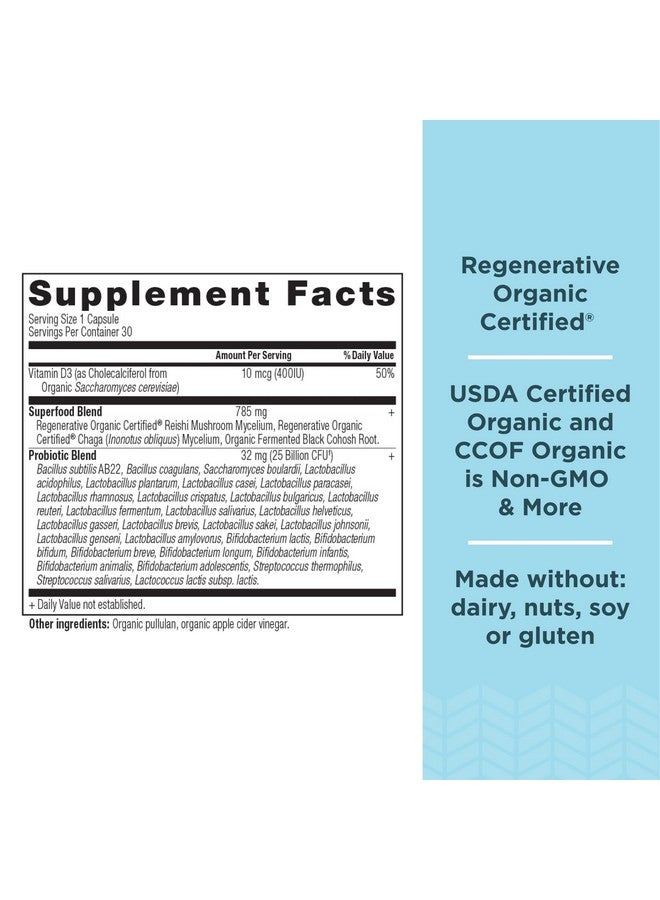آينشنت نيوترشن Ancient Nutrition Regenerative Organic Certified Probiotics for Women 50+, Probiotics Women's 50+ Once Daily, Healthy digestion and immunosupport, 25 Billion CFUs* Per Cereal, 30 Count - Image 2