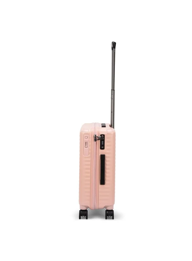 Echolac Celestra 55cm Hardcase Non-Expandable 4 Double Wheel Cabin Luggage Trolley Pink