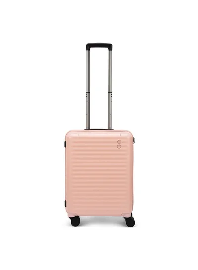Echolac Celestra 55cm Hardcase Non-Expandable 4 Double Wheel Cabin Luggage Trolley Pink