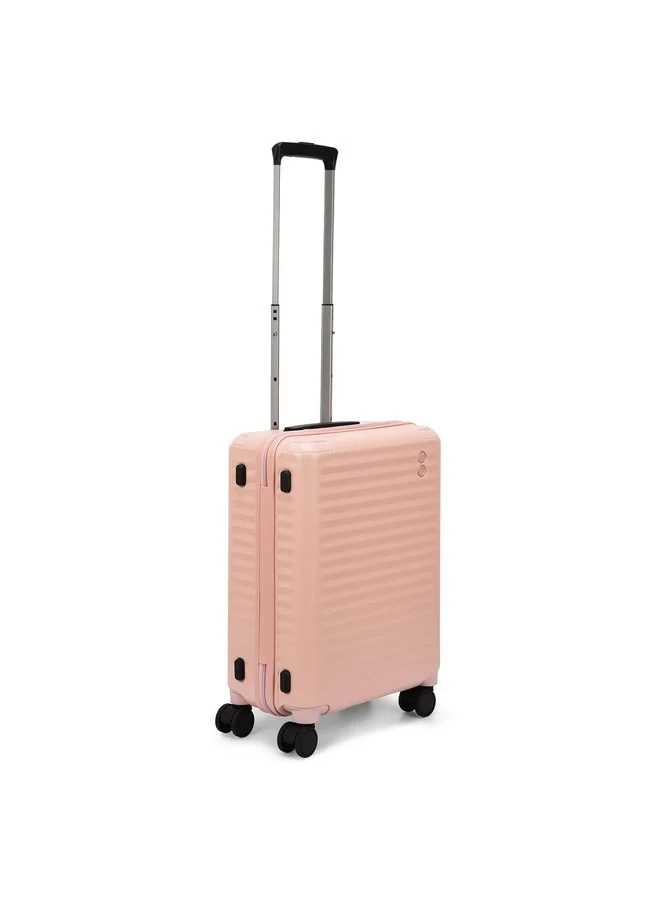 Echolac Celestra 55cm Hardcase Non-Expandable 4 Double Wheel Cabin Luggage Trolley Pink