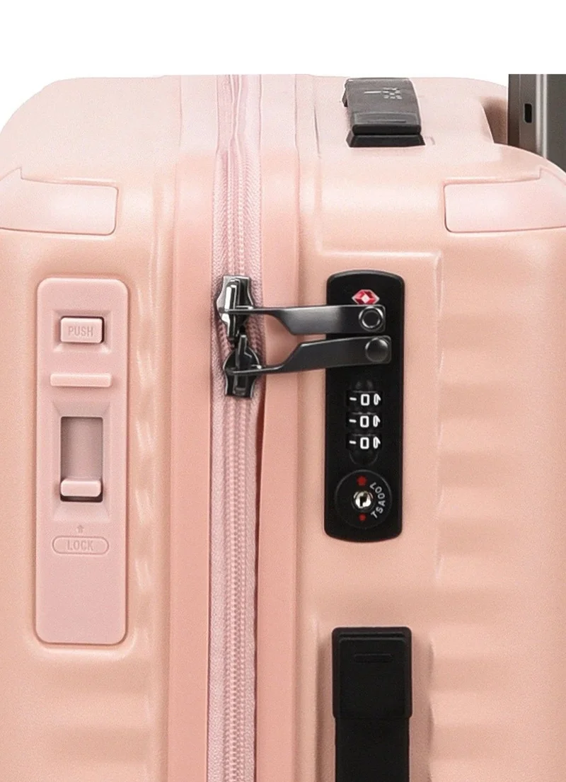 Echolac  Celestra 55 Cm Hardcase Non-Expandable 4 Double Wheel Cabin Luggage Trolley - Pink  | Best Price UAE