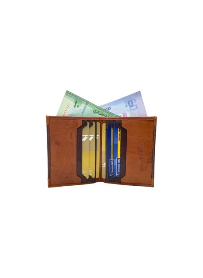 LAVERI LEATHER Compact Bi-Fold Cards & Cash Wallet # 1654 - Image 1