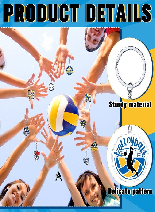 تونديامو مجموعة تونديمو من 100 قطعة من سلاسل مفاتيح الكرة الطائرة الأكريليكية، 25 تصميمًا مرحًا، هدايا مثالية للفرق، وحفلات ذات طابع رياضي، وتذكارات أعياد الميلاد، وجوائز كرنفالات المدارس، وحشوات أكياس الهدايا. - Image 4
