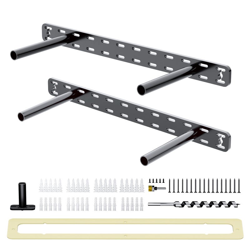 Craftersmark 2pcs Floating Shelf Hardware Heavy Duty Hidden Shelf Brackets SupportWall Mounting Invisible Floating Shelves Bracket with Jig 18 x 8 x 15 with Tools - Image 2