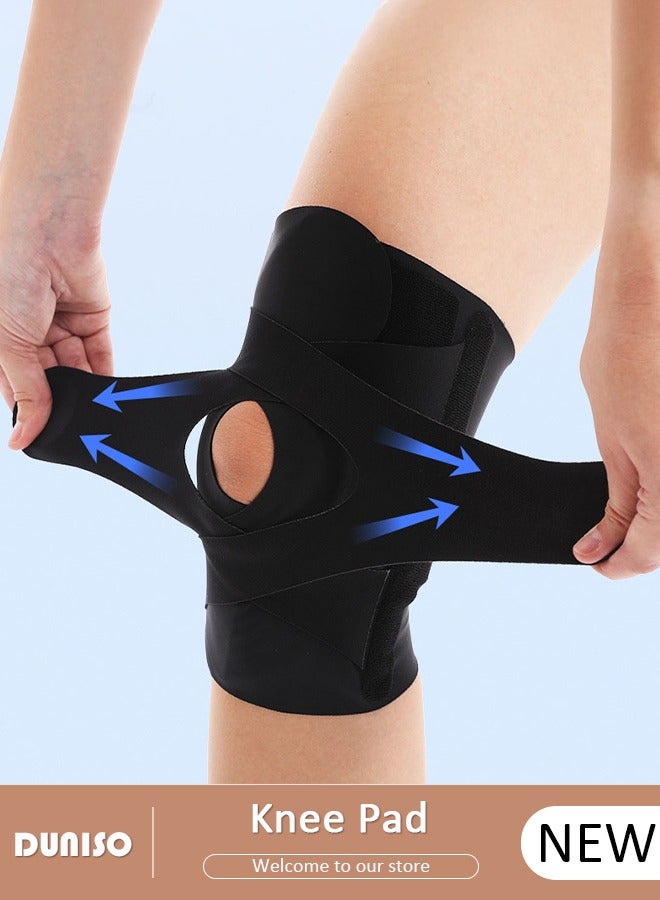 DUNISO Professional Knee Pad Knee Brace with Side Stabilizers and Patella Gel Pads Adjustable Compression Knee Support Braces for Knee Pain Meniscus Tear ACL MCL Arthritis Joint Pain Relief Injury Recovery - Image 1