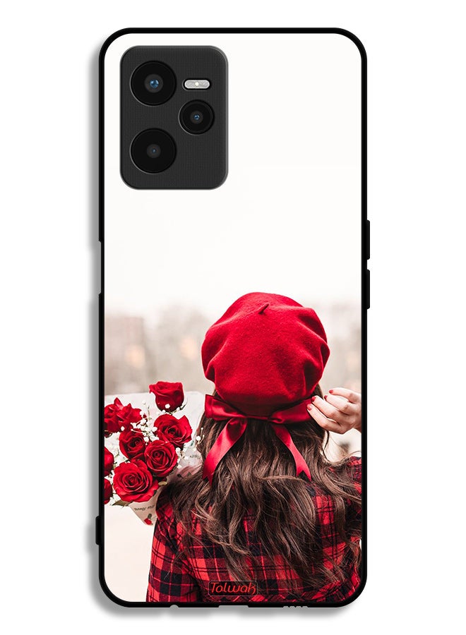 Tolwak Realme C35 Protective Case Cover Holding Flowers - Image 2