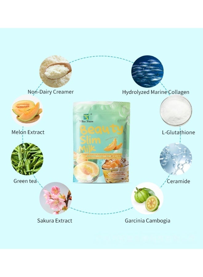 وينز تاون شاي حليب خفيف بنكهة الشمام من وينز تاون بيوتي سليم ميلك | خفيف ومغذٍّ، بنكهة حلوة وكريمية - Image 5