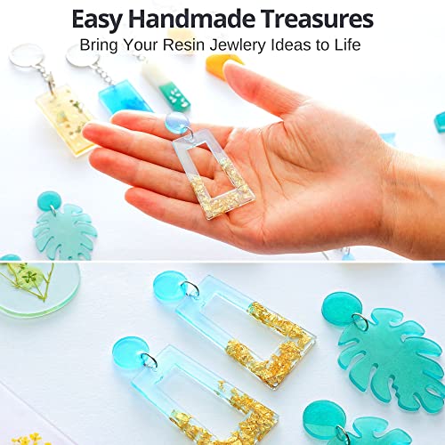 Piccassio Epoxy Resin Kit for Beginners – 208-Piece Jewelry Making & Craft Kit with Molds, Dried Flowers, Glitter & Tools – Complete Starter Set for Keychains, Bookmarks, Pendants & DIY Resin Art - Image 2