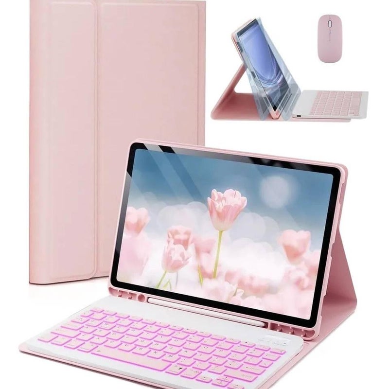 حافظة آيباد متوافقة مع عدة موديلات آيباد باللون وردي iPad للرحلات اليومية لترتيب الأغراض للمكتب - Image 2