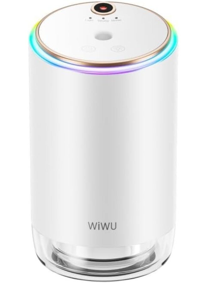 WiWU Smart Car Air Freshener with LED & Battery – White - Image 1