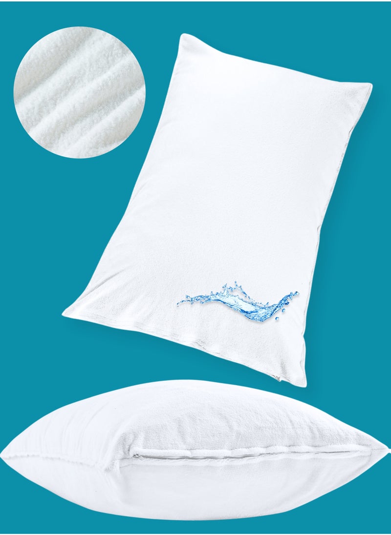 Zaprus Pillow Protector Premium 1,2,4 & 8 Multiple Packs, Premium Quality Waterproof 100% Soft Cotton Queen Size Pillows Case Cover 75 x 50cm - pzsku/Z5A0114B6E4C4024D4E64Z/45/_/1736855134/c548c9ec-044e-49e5-bb98-5f27e9cc60ee