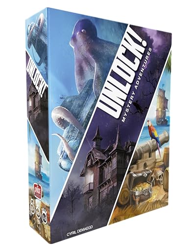 Asmodee UNLOCK! Mystery Adventures Card Game - Escape Room-Inspired Cooperative Adventure, Fun Family Game for Kids and Adults, Ages 10+, 1-6 Players, 1 Hour Playtime - Image 1