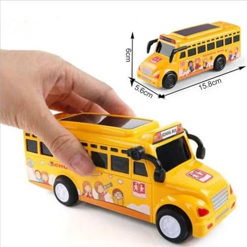 DEOXY Plastic Mini School Bus Toy for Kids, with Friction Powered Push and Go Mini School, 3D Cool Flashing Lighting & Soft Musical Toy 3+ Age Gift for Kids - Image 3