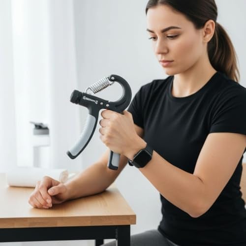 Kasrat Adjustable Hand Gripper (Grey), Hand Gripper for Men & Women for Gym | Workout | Hand Gripper to use in Home for Forearm Exercise, Finger Exercise Power Gripper [Grey] - Image 5