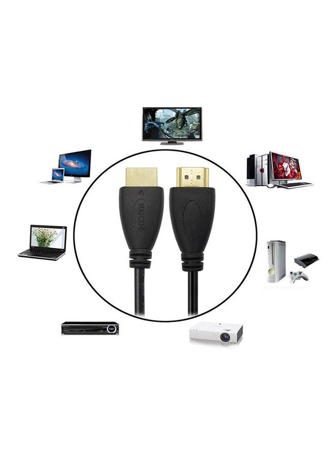 نيبمينينت كابل تحويل ذكر من HDMI إلى نوع HD 1080P لكاميرات الفيديو الرقمية HDTV PS3 أسود - Image 2