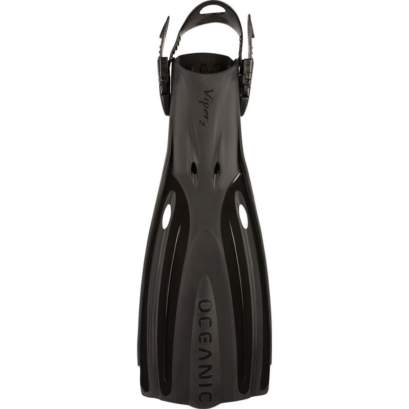 OCEANIC Viper 2 Fins Open Heel Suitable for All Scuba Diving Snorkeling Skill Levels Lightweight Comfortable Easy to get on and Keep on Fits Wide Range of Boot Styles BlackBlack REG - Image 2