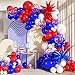 LANGASQUE Red White and Blue Balloon Garland Arch Kit 140Pcs Blue Red White 4th of July Balloons for Patriotic Decorations 4th of July Memorial Day Graduation Baseball Birthday Party Decorations - Image 2
