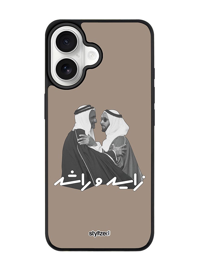 Stylizedd for iPhone 17 Case [Compatible with MagSafe] Magnetic cover Slim fit Camera Protection, Shockproof Thin Phone Case- Sheikh Zayed And Sheikh Rashid, Warm Grey - Image 1
