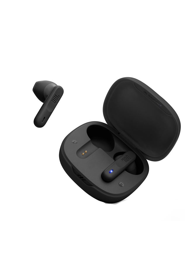 JBL Wave Flex True Wireless Earbuds, Deep Base Sound, Comfortable Fit, 32H Battery, Smart Ambient + Talkthru, Hands-Free Call, Voiceaware, Water And Dust Resistant Black - Image 1