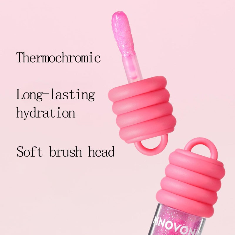 Mrettick Keychain Lip Glosses Set, Girls Party Favor Including 3Pcs Assorted Flavors Moisturizing Shimmer Lip Glosses - Image 3