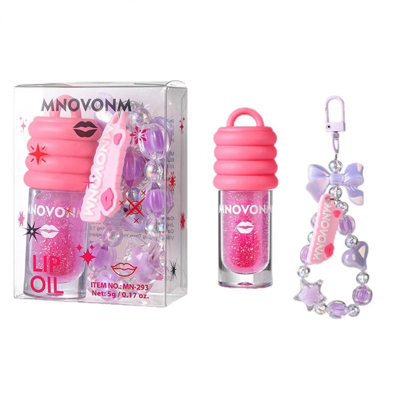 Mrettick Keychain Lip Glosses Set, Girls Party Favor Including 3Pcs Assorted Flavors Moisturizing Shimmer Lip Glosses - Image 5