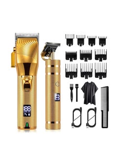 General Hair Clippers for Men, Professional Hair Trimmer Barber Set Cordless Beard Trimmer Haircut Grooming Kit Gift for Men/Women/Kids/Pet (Gold)  - Image 1