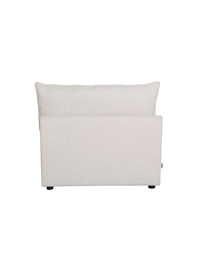 DANUBE HOME Napoleon Armless 1 Seater Fabric Modular Sofa Accent Chair Modern Design One Seat Sofas Comfortable Living Room Seating Furniture For Home L 103 x W 108 x H 91 cm Beige - Image 4