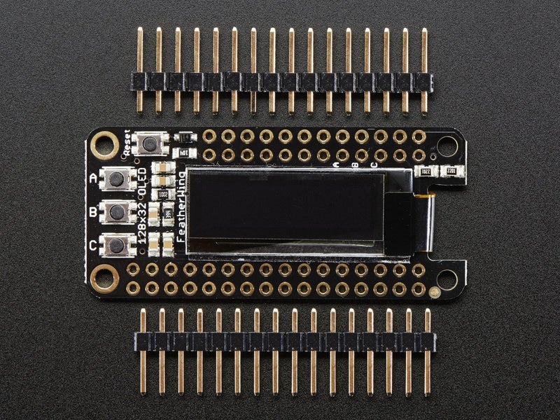 Adafruit FeatherWing OLED - 128x32 OLED Add-on for All Feather Boards [ADA2900] - Image 3