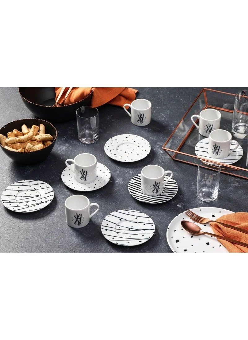 Porland Sidereal 6 Person Coffee Cup Set 90CC 12 Pieces
