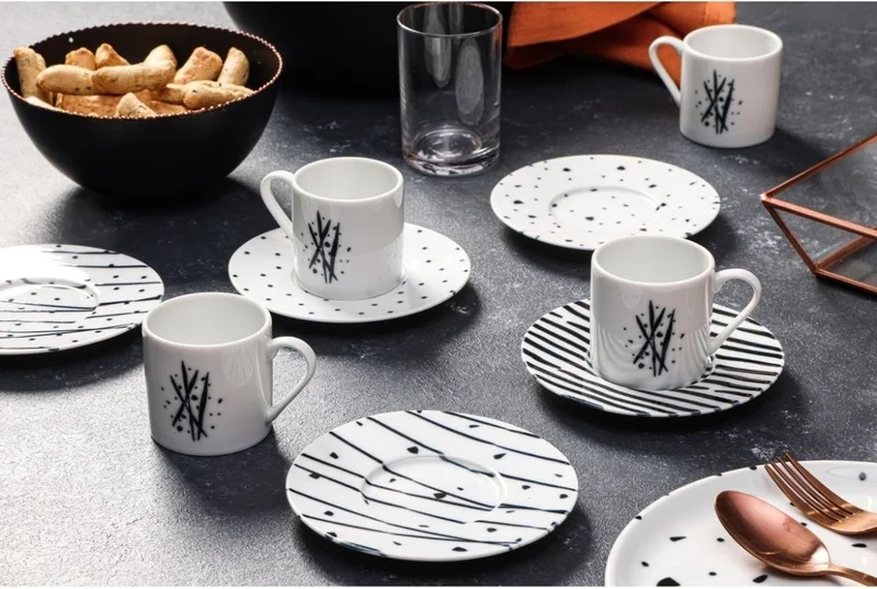 بورلاند Sidereal 6 Person Coffee Cup Set 90CC 12 Pieces