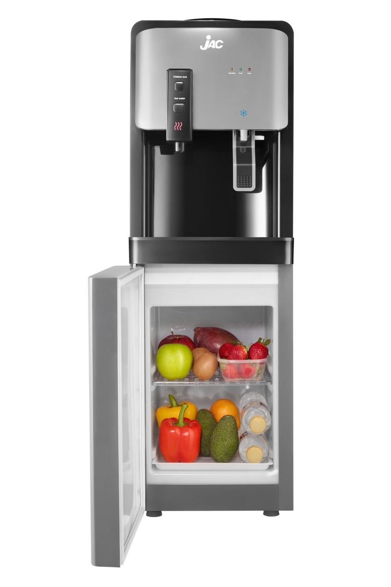 Jac Water cooler with 2 taps, cold and hot, with refrigerator Black/Silver - Image 3