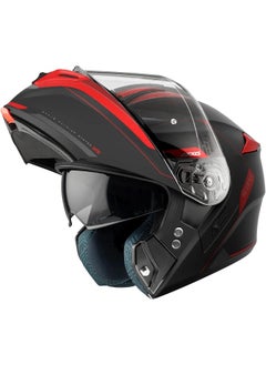 AXXIS AXXIS Modular FU406BSV Storm S SV Genuine B5 Helmet Solar Glasses Red Matte Black T-M  - Image 1