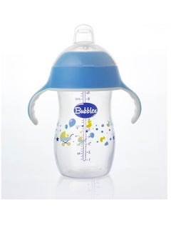 Bubbles Baby Set Natural Cup And Feeding Bottle 2 In 1 280Ml Blue