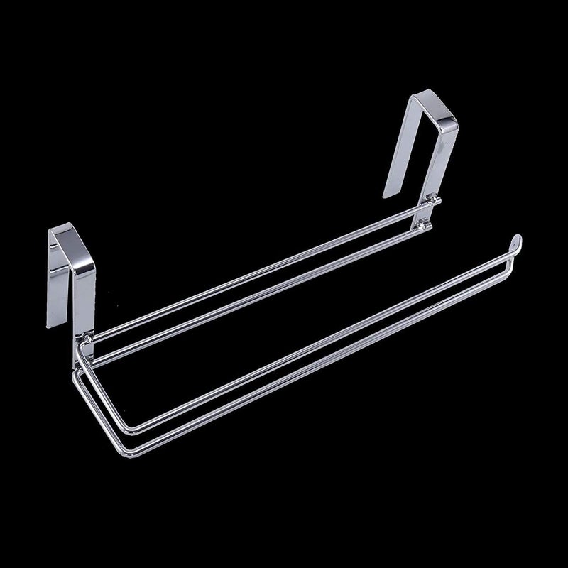 INDIAN DECOR INDIAN DECOR 31715 Stainless Steel Paper Towel Rack Kitchen Towel Rack Bathroom Cabinet Toilet Paper Rack Metal roll Paper Rack Hanging no Holes Required - Chrome  - Image 3