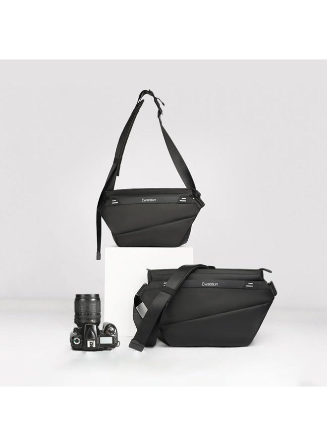 Cwatcun Casual Camera Bag Waterproof Camera Sling Bag 6L Large Capacity Photography Shoulder Bag with Detachable Divider Replacement for Sony Nikon Mirrorless Cameras - Image 2