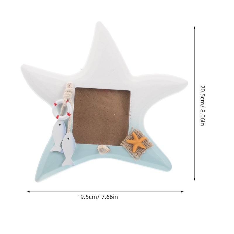 Fish Shaped Picture Frame Frame Beach Decor Beach Theme Photo Frame Nautical Decor for Home Family Photo Frames - Image 4