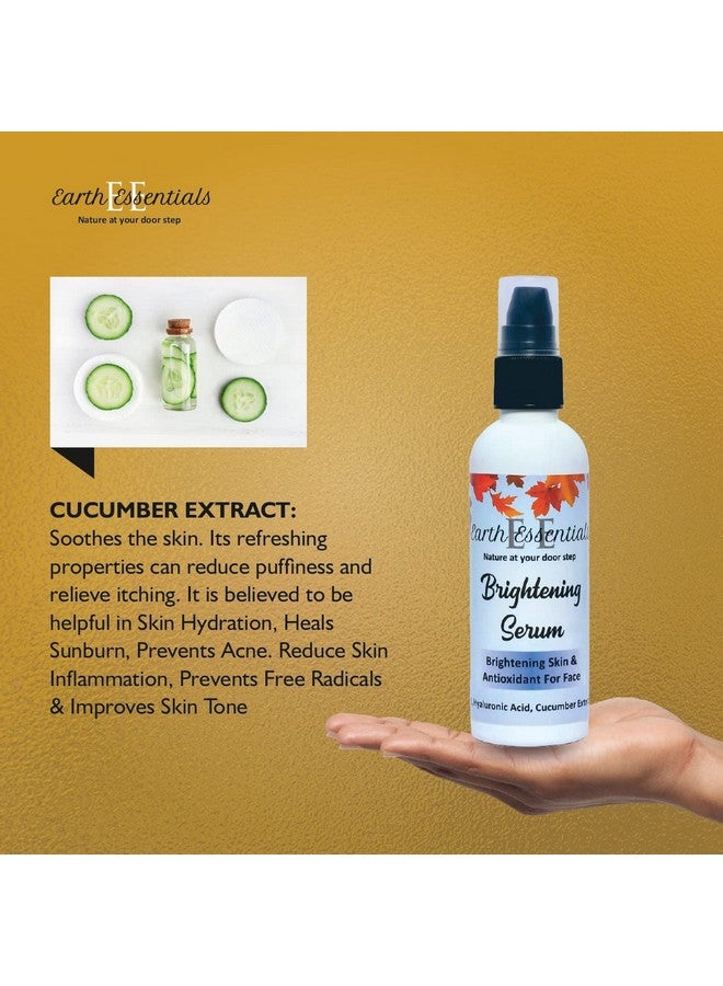 Earth Essentials Face Serum Anti Aging Serum with Hyaluronic Acid, Vitamin E, and Cucumber extract(rich in Vitamin C)-, Hydrating & Brightening Serum for Dark Spots, Fine Lines and Wrinkles 30ml) - Image 5