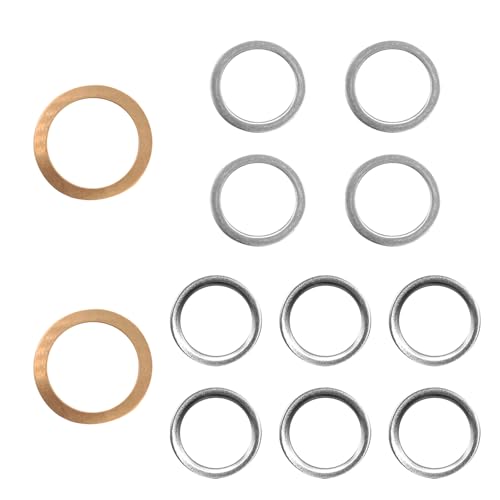 GolTHd 12PCS Transfer and Differential Case Drain Plug Crush Gasket Kit 1215710010 9043024003 90430A0003 Comptaible with Toy0ta 4Runner Land Cruiser Sequoia ES350 RC300 - Image 1