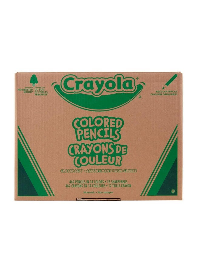 Crayola Colored Pencil Classpack (462ct), Bulk Colored Pencils, 14 Assorted Colors, School Supplies for Teachers, Ages 3+ - Image 1