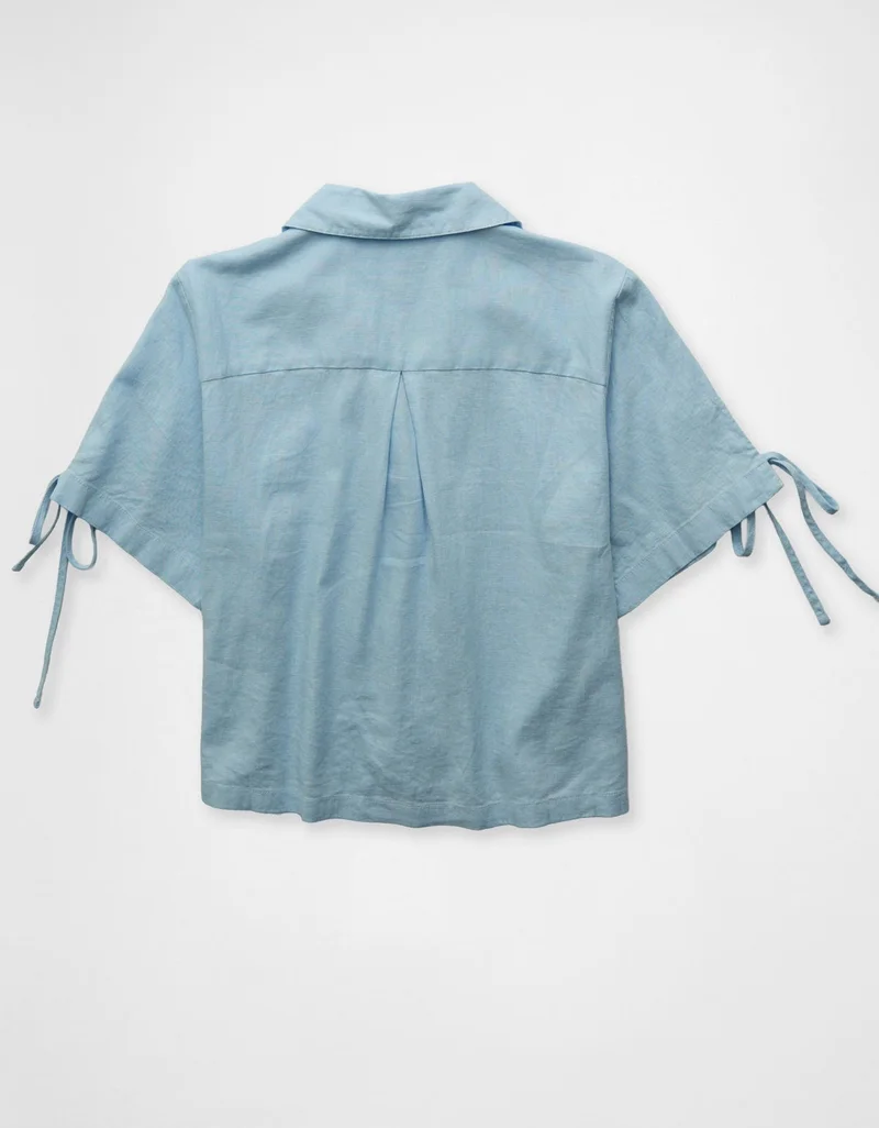 امريكان ايجل قميص بأزرار من مزيج الكتان